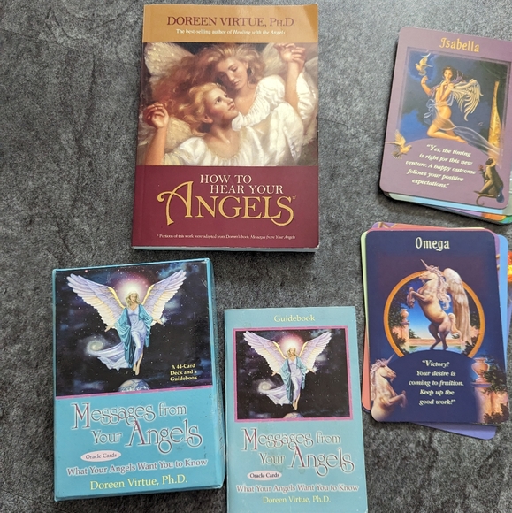 Doreen Virtue Messages from your angels 44 card oracle deck + angels book - Picture 2 of 6